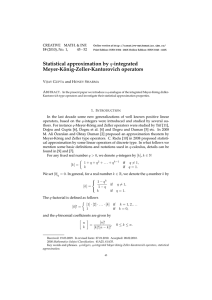Statistical approximation by g-integrated Meyer-K ¨onig