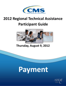 2012 Regional Technical Assistance Participant Guide