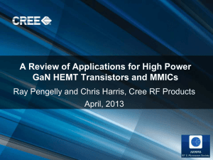 A Review of Applications for High Power GaN HEMT Transistors and