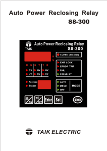 Auto Power Reclosing Relay - TAIK ELECTRIC Digital Panel Meter