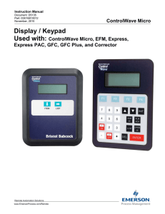 ControlWave Micro Display Keypad Manual (D5135)