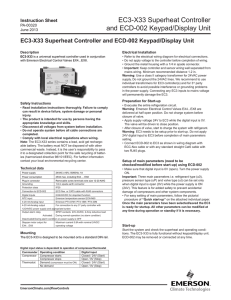 EC3-X33 Superheat Controller and ECD