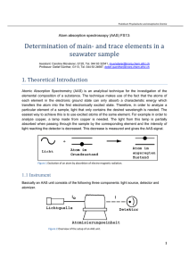 Determination of main‐ and trace elements in a seawater sample