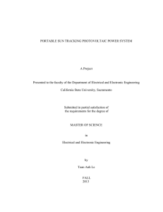 PORTABLE SUN TRACKING PHOTOVOLTAIC POWER SYSTEM A