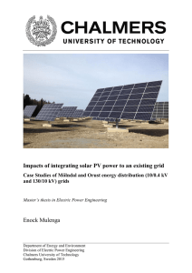 Impacts of integrating solar PV power to an existing grid Enock