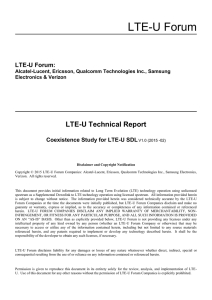 LTE-U Technical Report - LTE