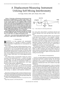 A displacement-measuring instrument utilizing self
