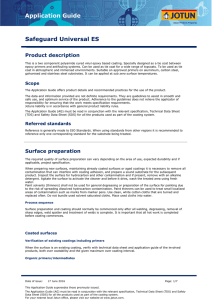 Safeguard Universal ES Technical Data Sheet Application Guide
