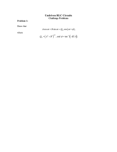 Challenge Problems: Undriven RLC Circuits