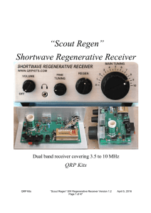 “Scout Regen” Shortwave Regenerative Receiver