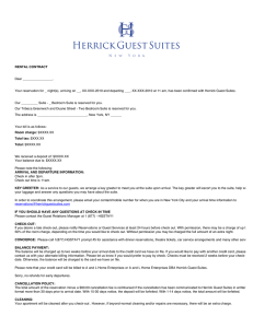 rental agreement - Herrick Guest Suites