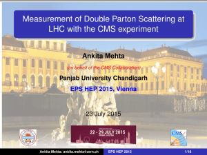 Measurement of Double Parton Scattering at LHC - Indico