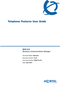 Telephone Features User Guide