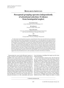 Perceptual grouping operates independently of attentional selection