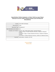 Quantitative Defect Analysis on Solar Cells by Laser Beam Induced