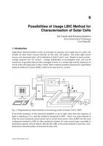 Possibilities of Usage LBIC Method for Characterisation of Solar Cells