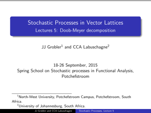 Stochastic Processes in Vector Lattices - North