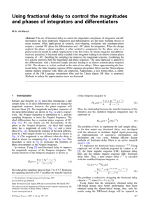 Using fractional delay to control the magnitudes and phases of