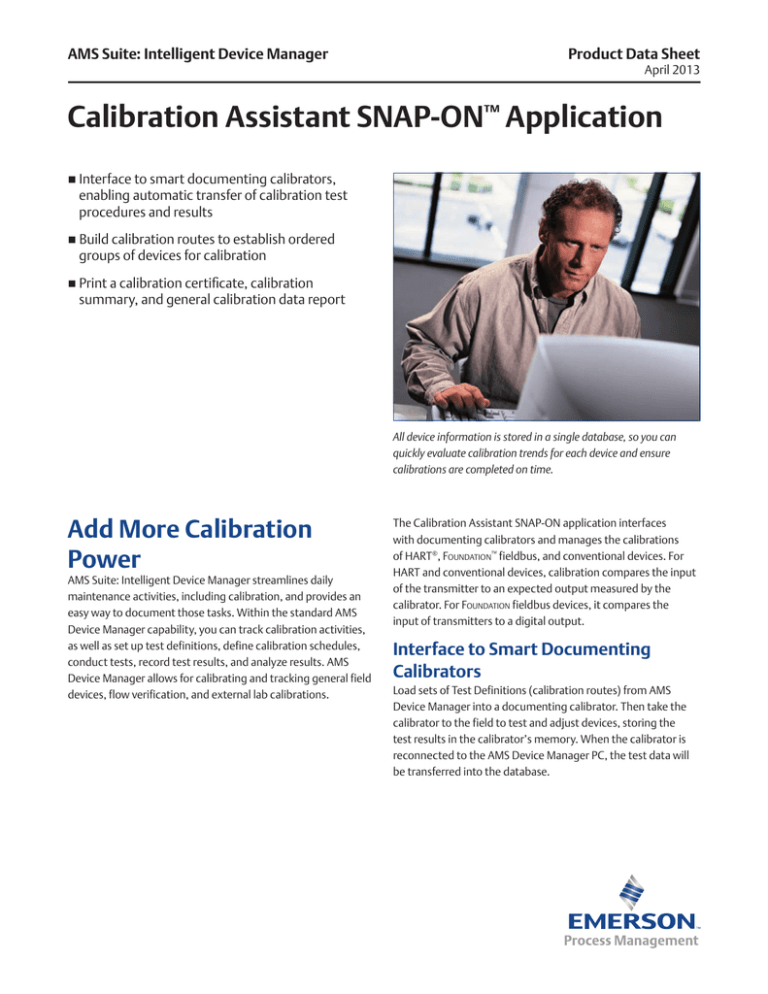 Calibration Assistant SNAPON™ Application