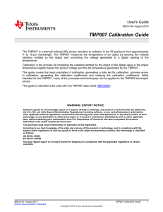 TMP007 Calibration Guide