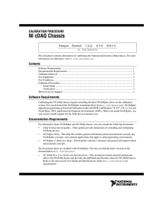 NI cDAQ Chassis Calibration Procedure