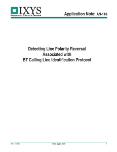 Application Note: AN-118 Detecting Line Polarity Reversal