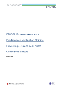 DNV GL Business Assurance Pre-Issuance Verification Opinion