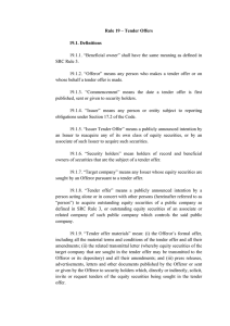 Rule 19 – Tender Offers 19.1. Definitions 19.1.1. “Beneficial owner