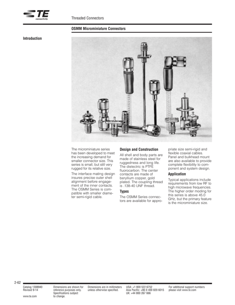 Product Catalog Threaded Connectors