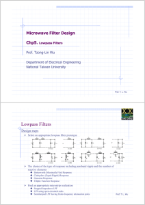 Microwave Filter Design Chp5. Lowpass Filters
