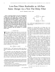 Low-Pass Filters Realizable as All-Pass Sums