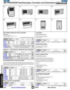 BK PRECISION Oscilloscopes, Counters and Generators