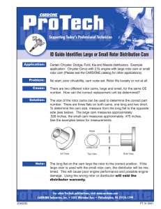 ID Guide Identifies Large or Small Rotor Distribution Cam