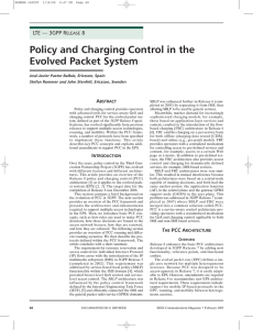 Policy and Charging Control in the Evolved Packet System