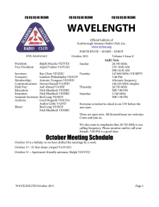 wavelength - Scarborough Amateur Radio Club