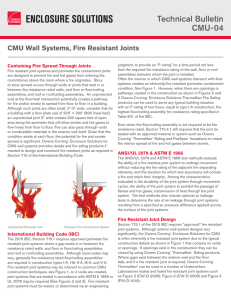 Owens Corning Enclosure Solutions CMU Perimeter Fire