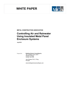 Controlling Air And Rainwater Using Insulated Metal Panel