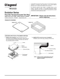 Evolution Sereis Floor Box Terrazzo/Concrete Trim Ring Installation