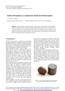 Gallium Phosphide as a material for visible and infrared optics