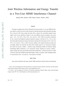 Joint Wireless Information and Energy Transfer in a Two