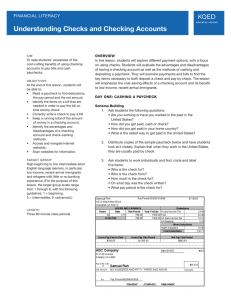 Understanding Checks and Checking Accounts