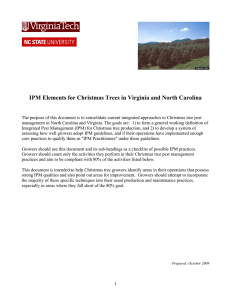 IPM Elements for Christmas Trees in Virginia and North Carolina