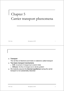 Chapter 5 Carrier transport phenomena