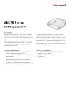 AML76 Series Push Button Manual Switch Guard Product Sheet