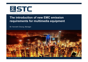 The introduction of new EMC emission requirements for multimedia