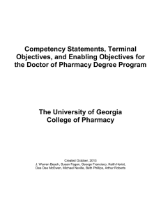 Competency Statements - University of Georgia College of Pharmacy