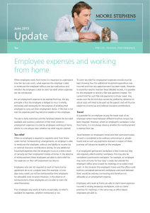 Employee expenses and working from home
