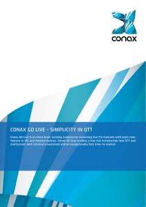 CONAX GO LIVE - SIMPLICITY IN OTT