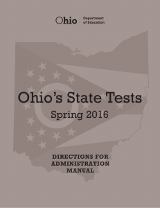 Ohio`s State Tests - Ohio Assessment Systems