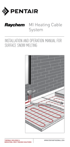 Raychem MI Heating Cable System for Surface Snow Melting